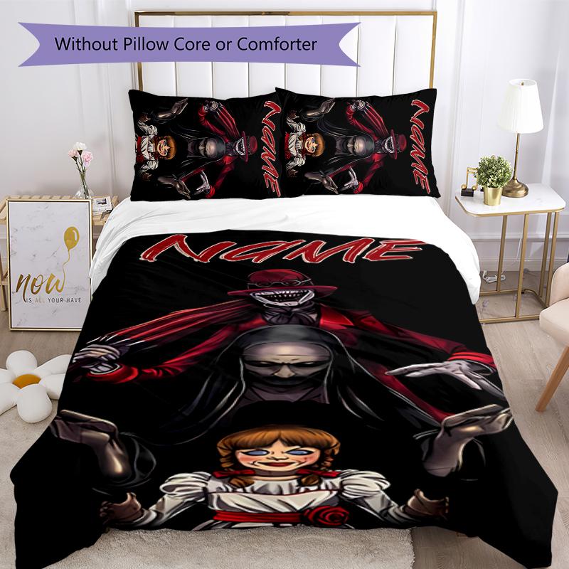3pcs Custom Name Cartoon Pennywise the Dancing Clown Bedding Set Duvet Cover Closure Includes 1 Duvet Cover & 2 Pillowcases for All Seasons Bedroom De