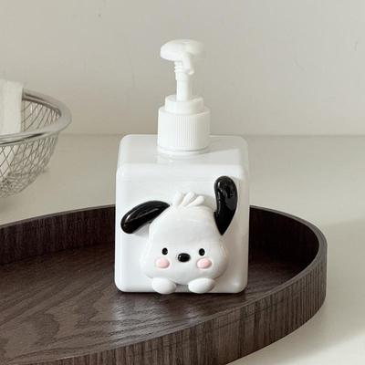 Papa Dog Soap Dispenser Refillable Shower Bottle Plastic Press Pump Lotion Bottle For Liquid Hand Sanitizer Shampoo Dispenser
