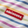 With Stripes and Logo for Boys and for Babies and for Preschool and School [Miki House] Web-exclusive Short-sleeved T-shirt Girls, Kids, Use,