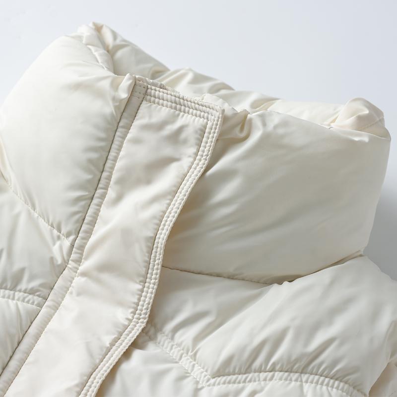 Mote Vinter Varm Vest Dame Ermeløs Parka Ståkrage Casual Tykk Damejakker