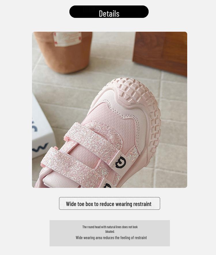 2026 Spring/Autumn Kids' Versatile Sports Shoes: Breathable Leather for Girls, Soft Sole for Boys