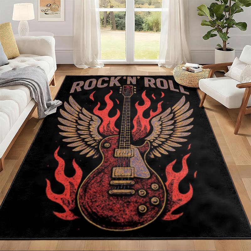 Guitar Carpet Door Mat for Living Room or Bedroom Protective Mat Under Chair Office Decoration Christmas Gift Birthday Present