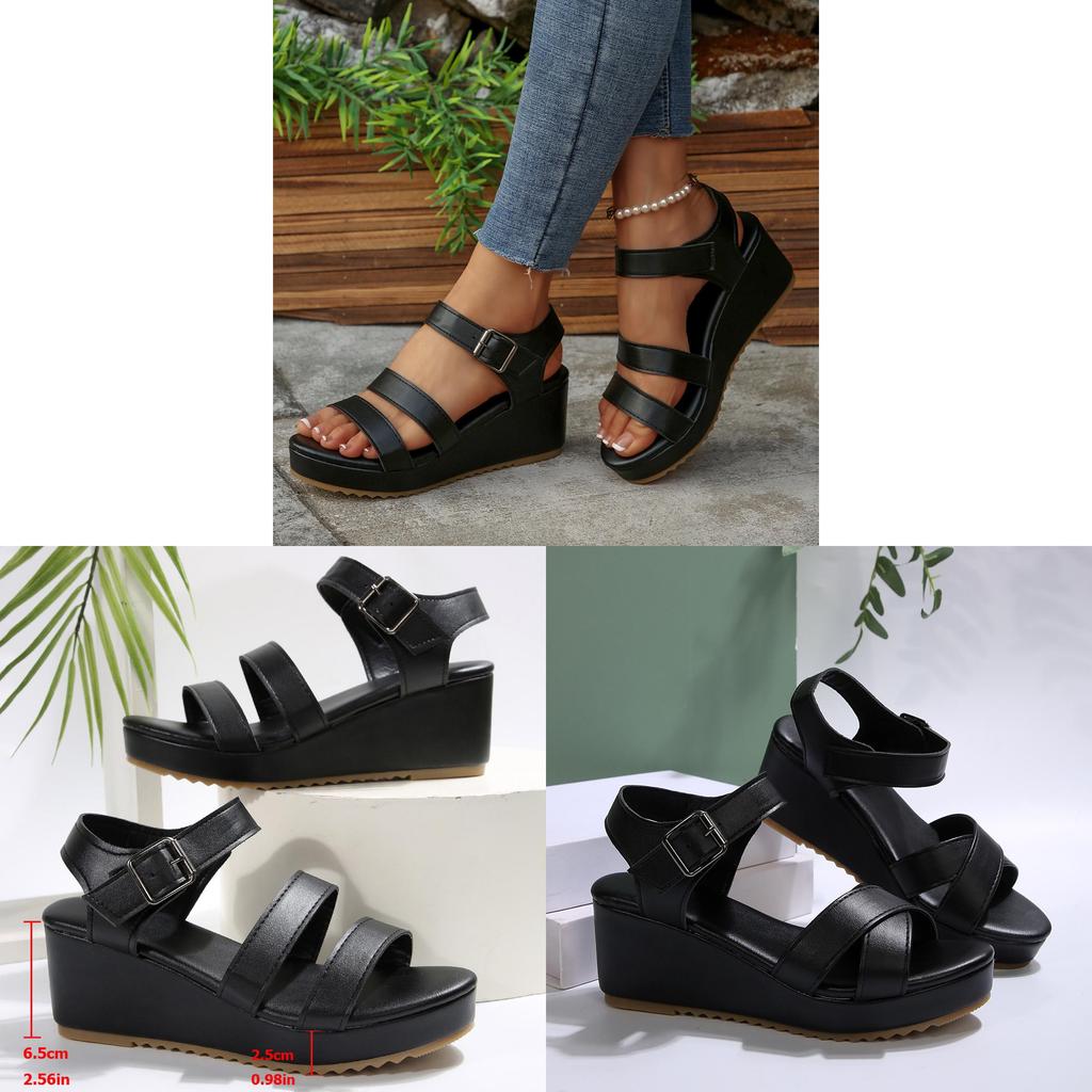 Roman Sandals For Women With Pu Upper And Rubber Sole Summer Footwear For Casual Outdoor Use