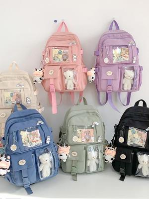 Sac à dos Harajuku Cartoon Coréen Transfrontalier - Grande Capacité pour les Lycéens et Collégiens