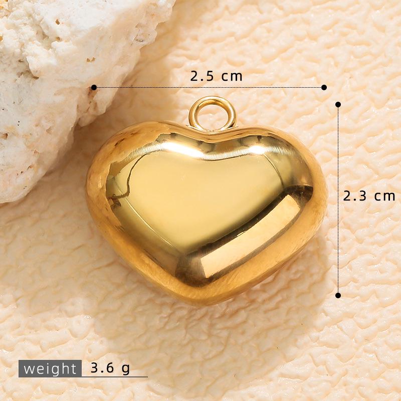 European and American Heart-Shaped Stainless Steel Minimalist DIY Jewelry Accessories