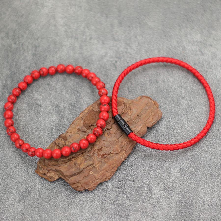 Hiphop Men Bracelet Set 2 Pcs 3 Colors Available A Grade 4mm Keel String Braclet Lucky Red Thread Braslet Pulseras Tela Suerte