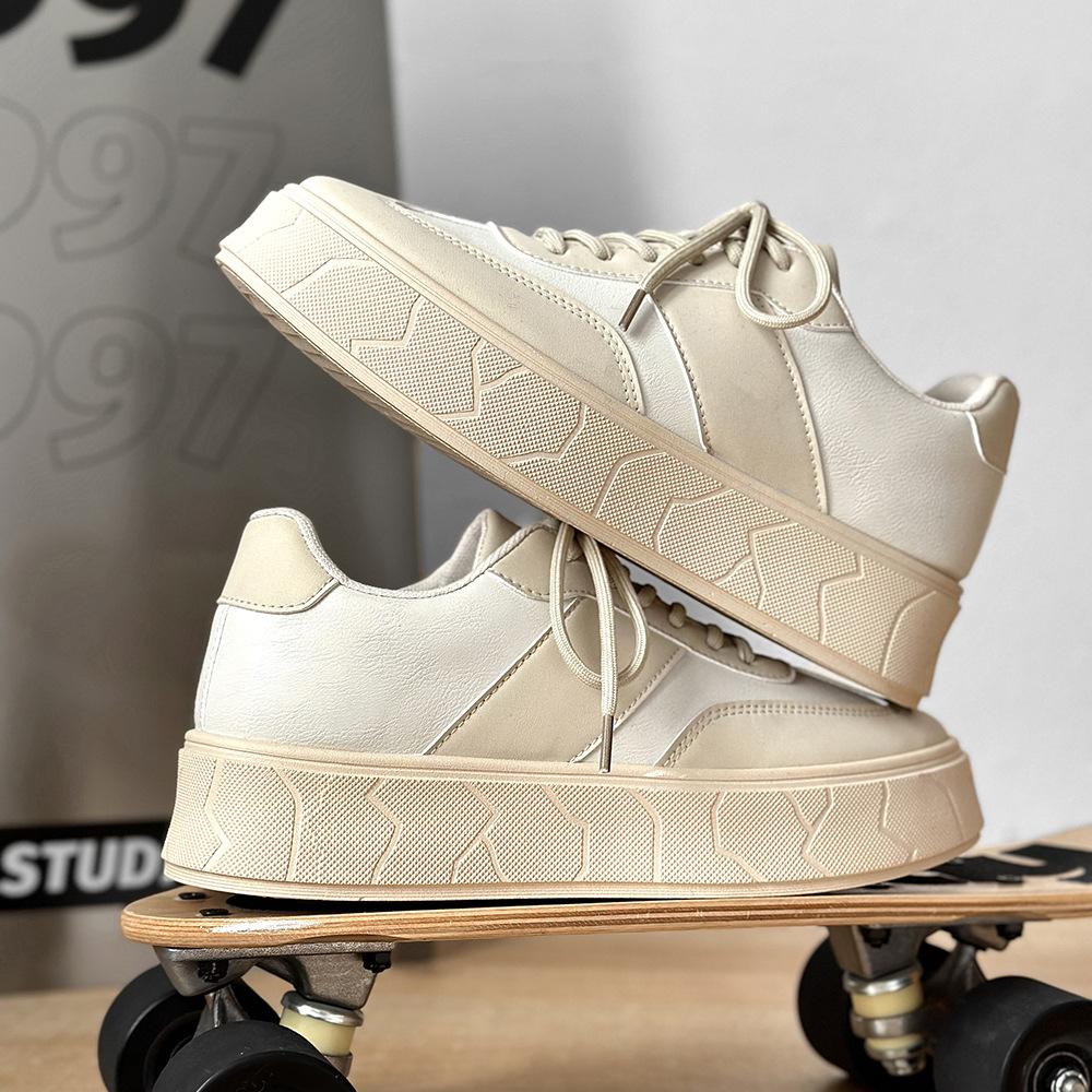 

Men s shoes 2025 summer little white shoes platform new muffin shoes thin casual board shoes heightening shoes men s trendy shoes 39