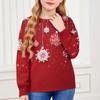 Christmas Day Sweatshirts For Children Boys And Girls Knit Sweater Cute Shirt Fall Crewneck Pullover Tops
