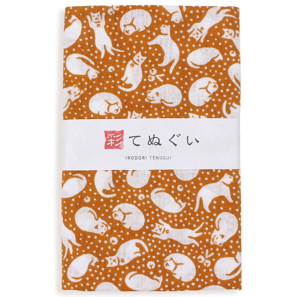 Small Patterned Tenugui (Japanese Hand Towel), Animal Pattern 2, No Fray-resistant Treatment, Set of 5, 33 X 90 Cm, TE-X5-06011-IR