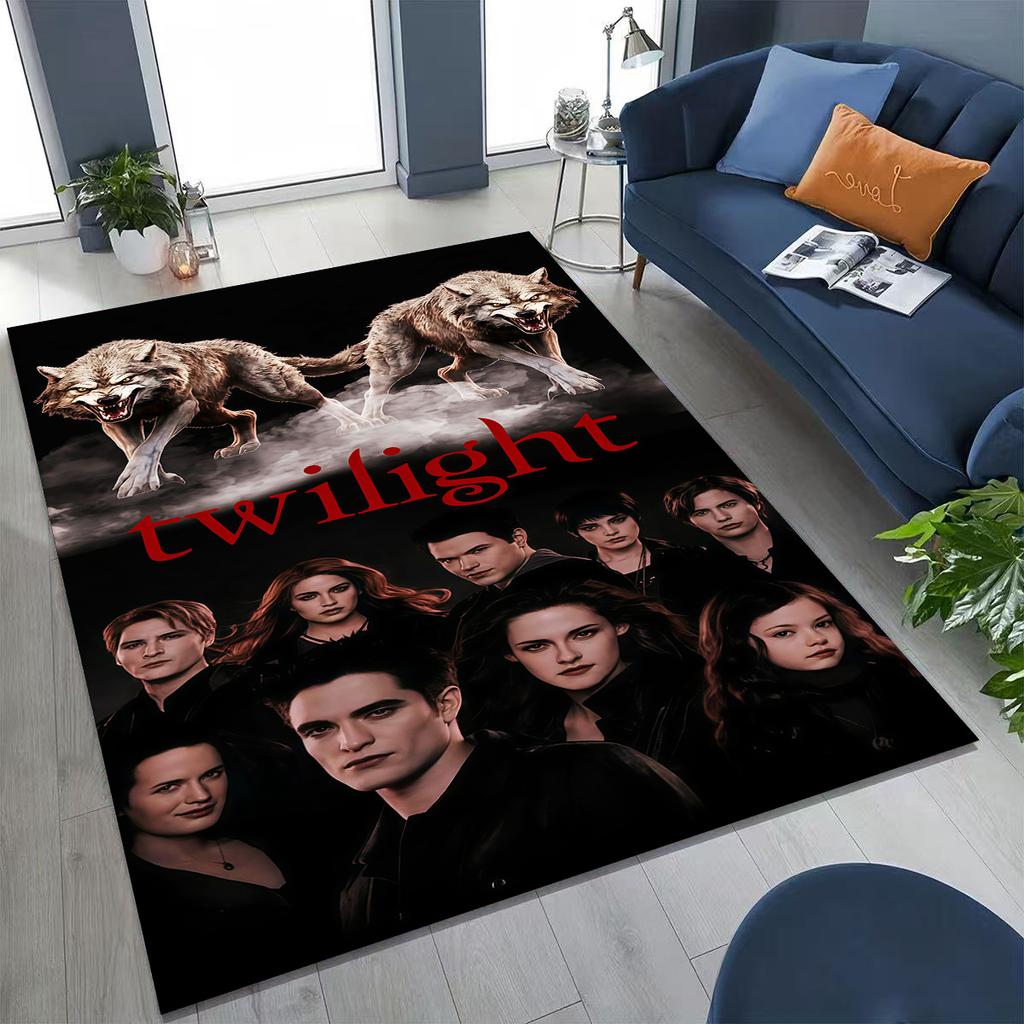 New Twilight Saga Isabella Edward Art Rug for Bedroom Living Room Sofa Home Doormat Decor, Large Kids Non-slip Floor Mat