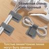 Reusable Hook and Loop Cable Tie Strap with Rectangular Tab for Cable Management and Organization Solutions