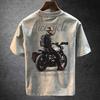 Lockere bedruckte Kurzarmshirts für Paare Baumwolle Rundhals trendige Oberteile, modische und vielseitige Herren-T-Shirts,