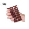 DIY Nail Strip Glitter Polish Strips with File Easy Apply Remove Self Adhesive Women Stickers Full Sticker Home Manicure Art Decoration Wrap Decals