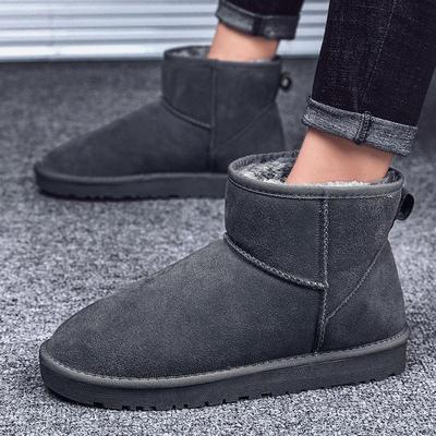 Men's Winter Leather Snow Boots: Velvet Lined, Insulated, Cold-Resistant To -40°C