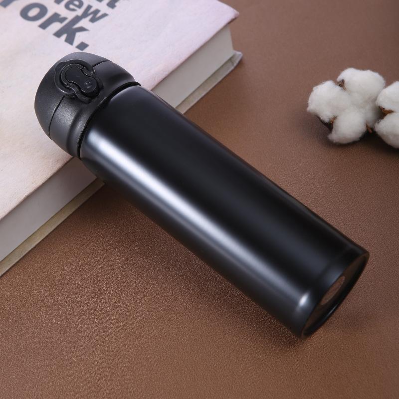 380-500ml einfarbiger 304 Edelstahl doppelwandiger Becher mit Deckel, Studentenwerbebecher, Geschenkwasserbecher, Isolierbecher