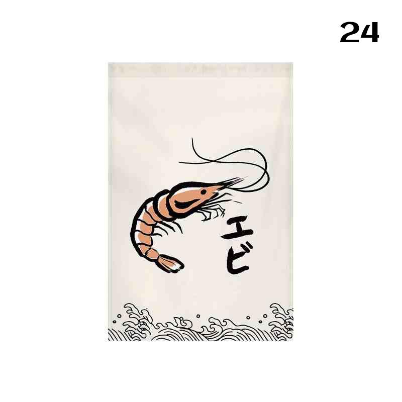 Japanese Style Door Head Half-curtain Kitchen Partition Cuisine Izakaya Sashimi Seafood Bistro Restaurant Decor Short Curtains