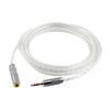 EAQKVX 8-Core Silver Audio Extension Cable 3.5mm Female To Male 2m Brown Black Earphone Extension