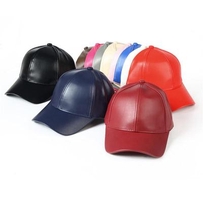 Berretto da baseball unisex solido da uomo e da donna in pelle PU HIP HOP cappelli snapback cappelli per uomo berretti da baseball cappello regolabile nero