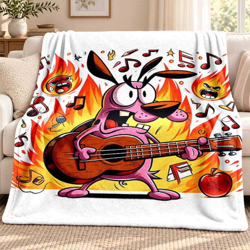 Brave Dog blanket Flannel Blanket Soft Cozy Plush Throw for Sofa Bed Lightweight Home Decoration Outdoor camping