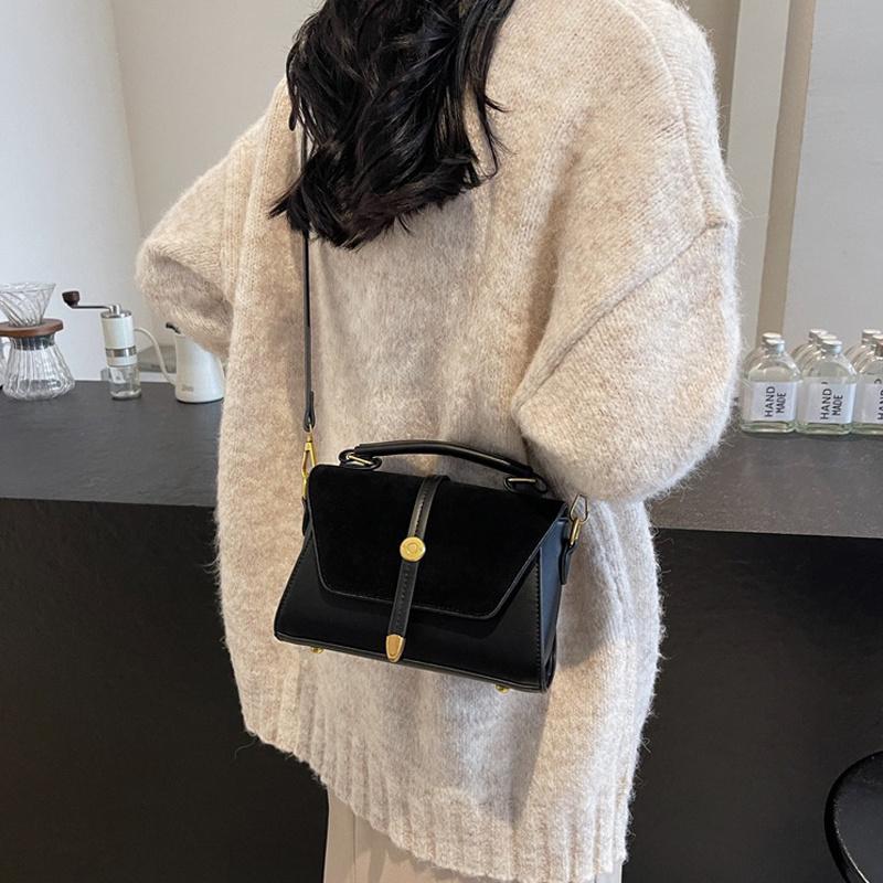 Frosted Texture Women's Handbag New Trend Retro Single Shoulder Bag High-End Small Square Crossbody Bag
