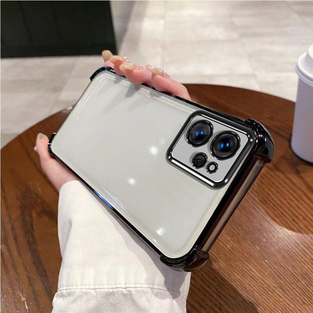 Case for realme 9i 4G,OPPO A96 4G Electroplated Color Border Clear Phone Casing Cover