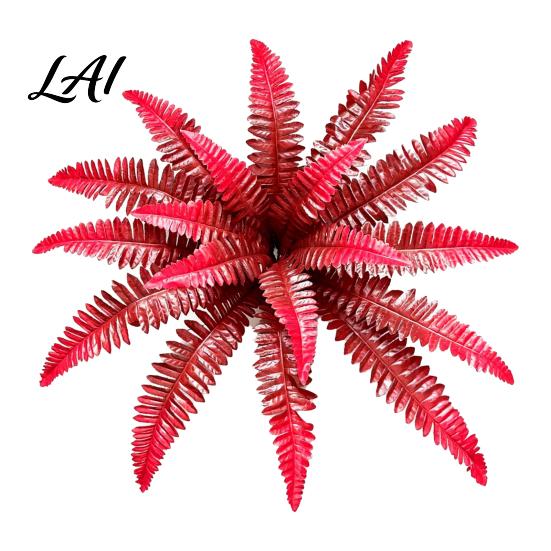 Mixed Match Floral Displays Artificial Fall Fern Plants 18 Heads Autumn Orange Fake Persian Vibrant Flower Arrangements Greenery Bushes Faux Leaves