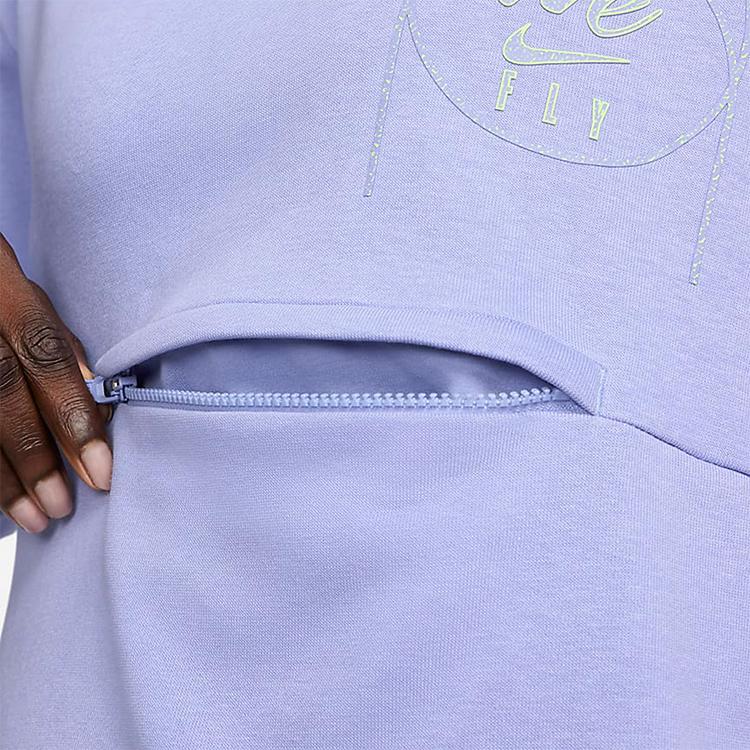 New Nike Sports Lifestyle Collection Dri Fit Sweatshirt Women's Purple DQ6771-569