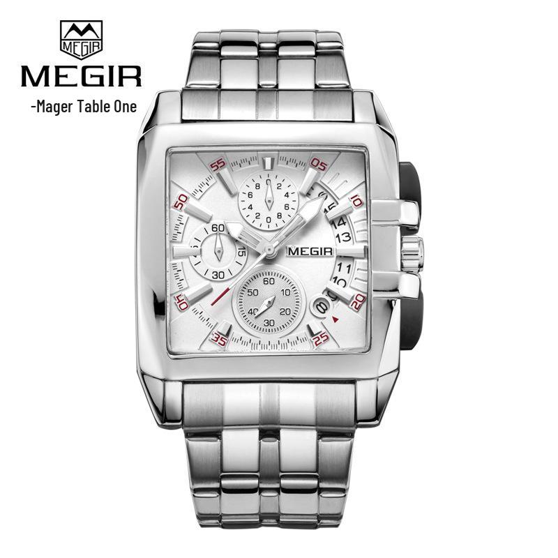 

Многофункциональные мужские квадратные часы: 2018G - MEGIR