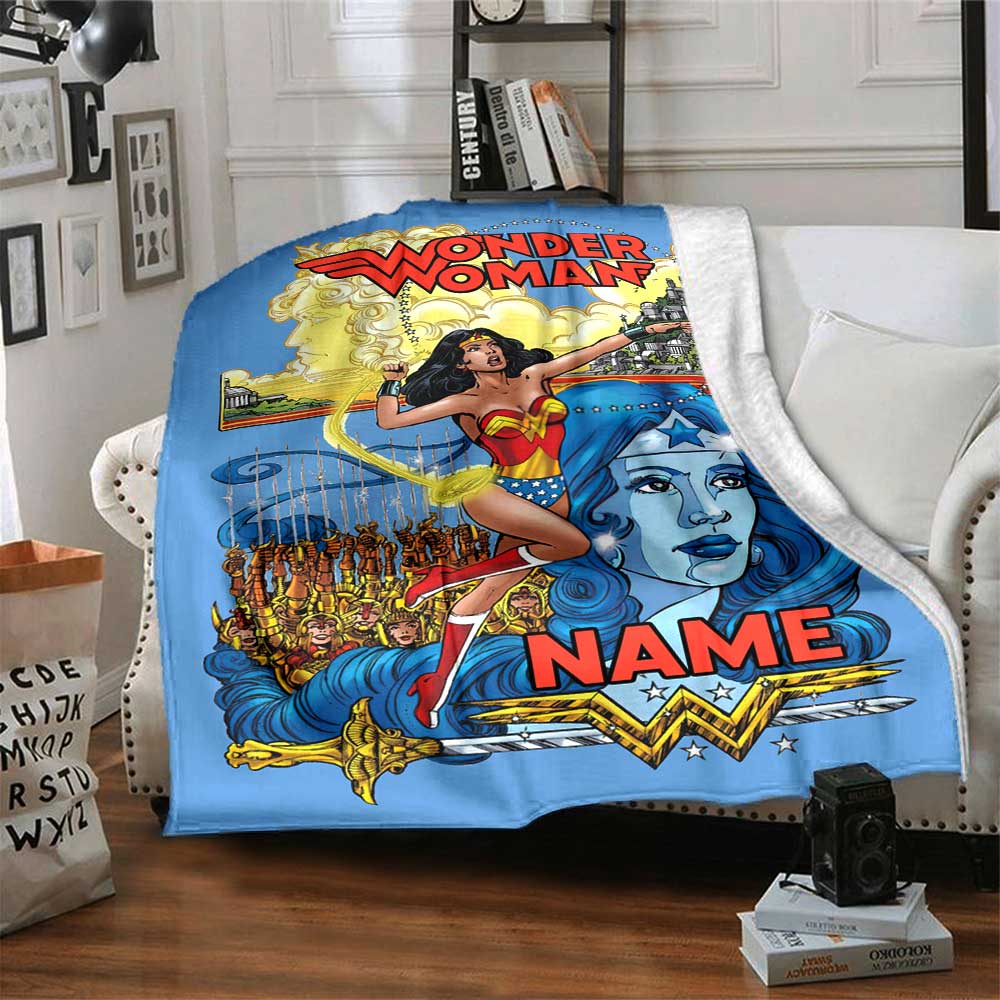 Warner (5) Customize Your Name Blanket Throw Personalized Blanket Ultra-Soft Throw For Sofa Bed Livingroom Chair All-Season Use