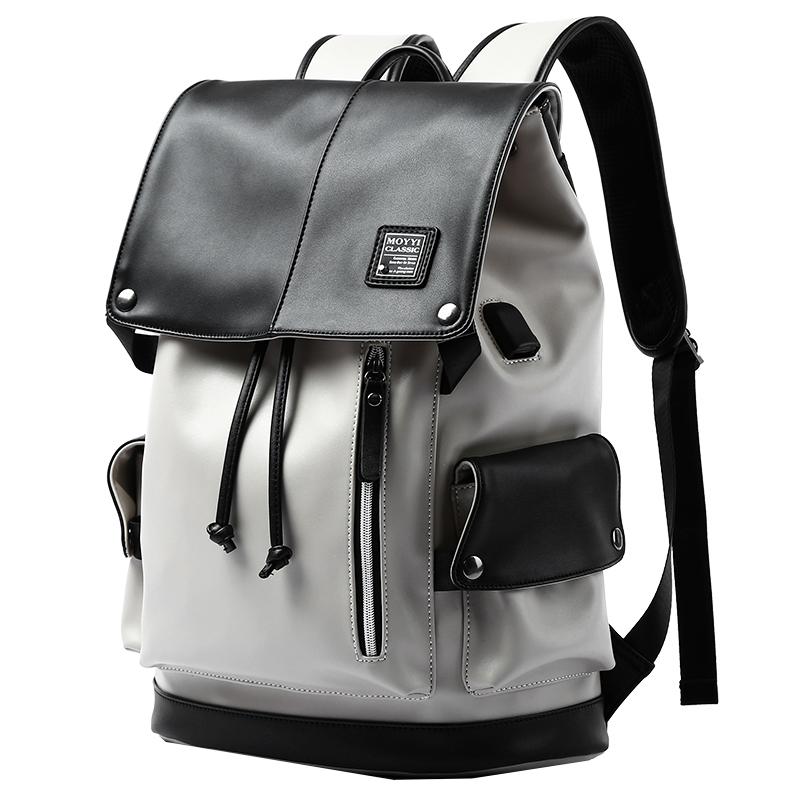 High Quality Leather Backpack Men Business Laptop Backpack 15.6inch Casual Travel Waterproof Backpack Mochilas For Teenagers
