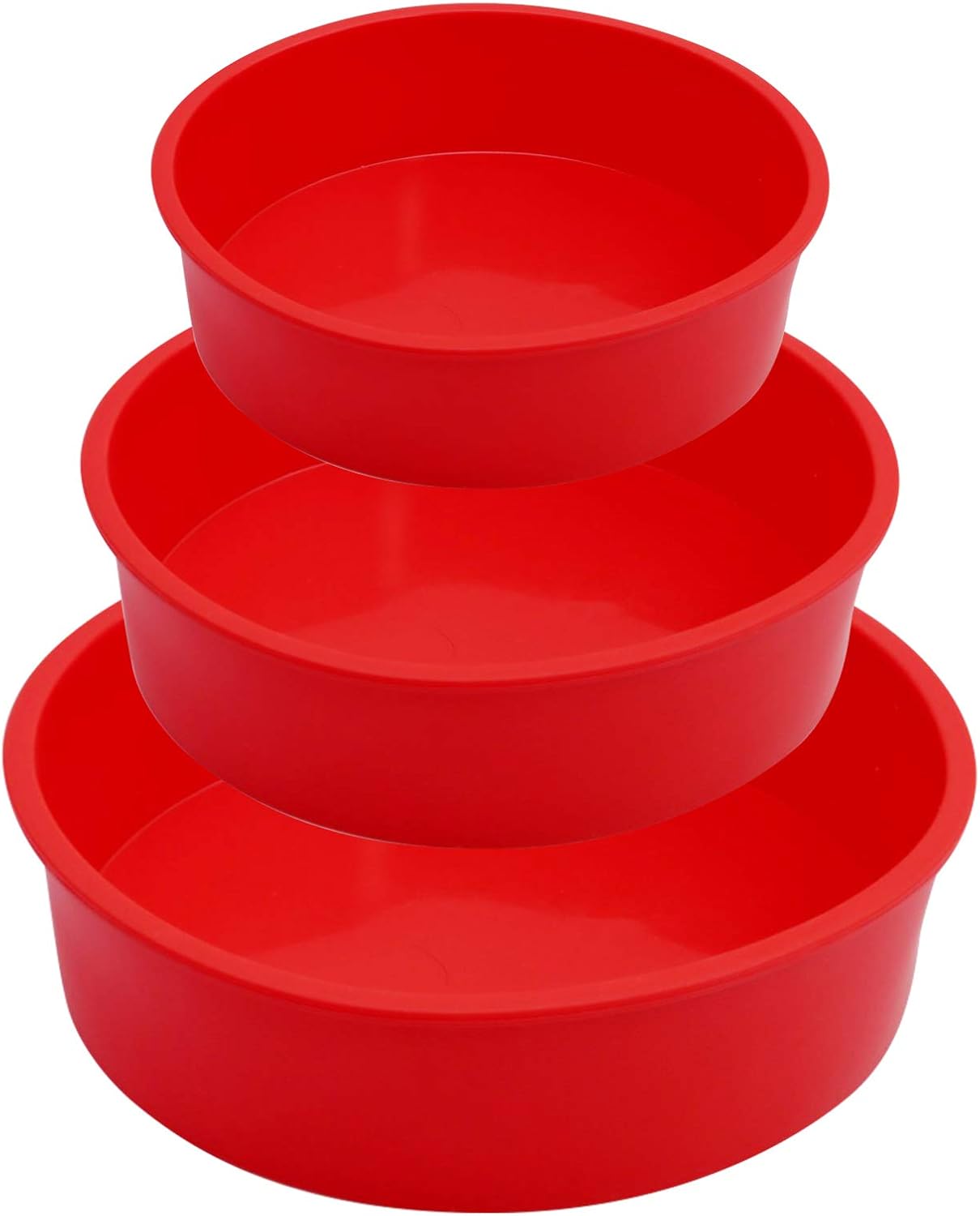 Silicone Cake Pan, Non-stick Silicone Round Cake Mold for Baking, Silicone Baking Pan Set for Cake,cheesecake and Chocolate Cake
