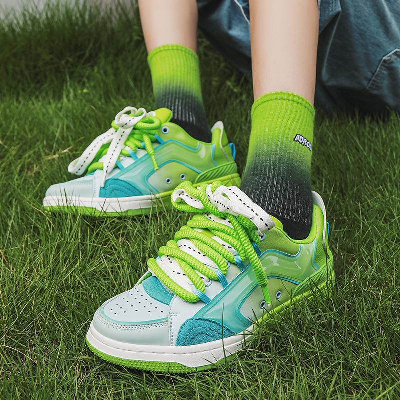 Honey Jelly 2024 Autumn New Shoes Women's Dopamine Camouflage Niche Design Guochao Couple Casual Board Shoes