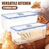 1 Set Large Capacity Airtight Food Storage Container - Reusable, Flip-Top Bread & Kitchen Organizer Box with PTFE Coating