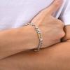 Vnox Stylish Rope Chain Bracelets with Tubes Charms,Simple Cuban Links Bracelets,Stainless Steel Trendy Fashion Writband Jewelry