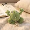 Small Animal Plushie Pendant Cute Frog Plush Keychain Soft Stuffed with Raised Paw Cartoon Gift for Kids Bag Charm Backpack Mini Doll Adults