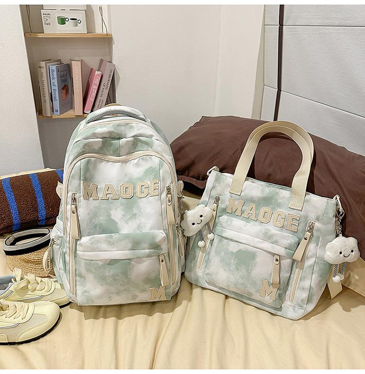 Schoolbag1011 new tie-dye schoolbag junior high school high school college student travel backpack women's high-value niche double shoulder messenger