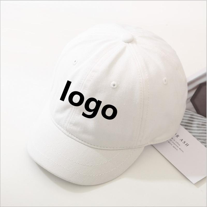 Short Brim Solid Color Dad Hat Adjustable Fashion New Unisex Hip Hop Spring Summer Soft Snapback Custom Logo Baseball Cap