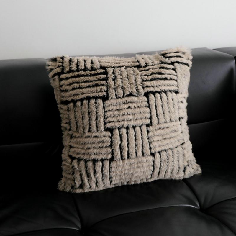 30X50/45X45/50X50CM Cream Plush Throw Pillow Cover Light Luxury Soft Waist Cushion Cover Decor Home Decorative Pillowcase
