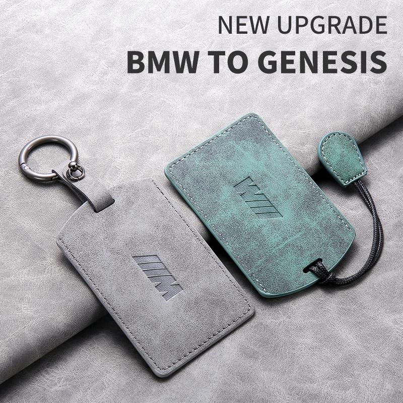 Hot 2025 Suede Leather Car Smart Remote NFC Card Key Case Cover Protection Shell For BMW M 3 5 7 Series X1 X3 X5 X6 X7 535le Acc
