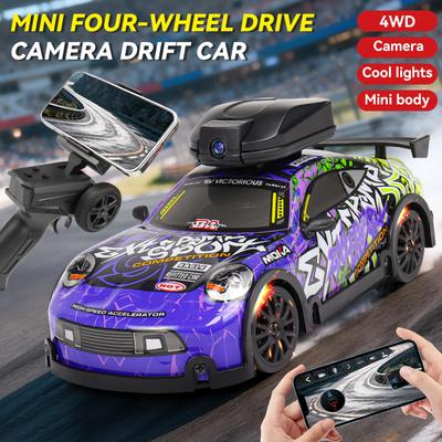 1: 32 Mini 2.4G RC Car Light 4WD Drift Remote Control Car Proportional Throttle Remote Control Camera Racing Model Gift