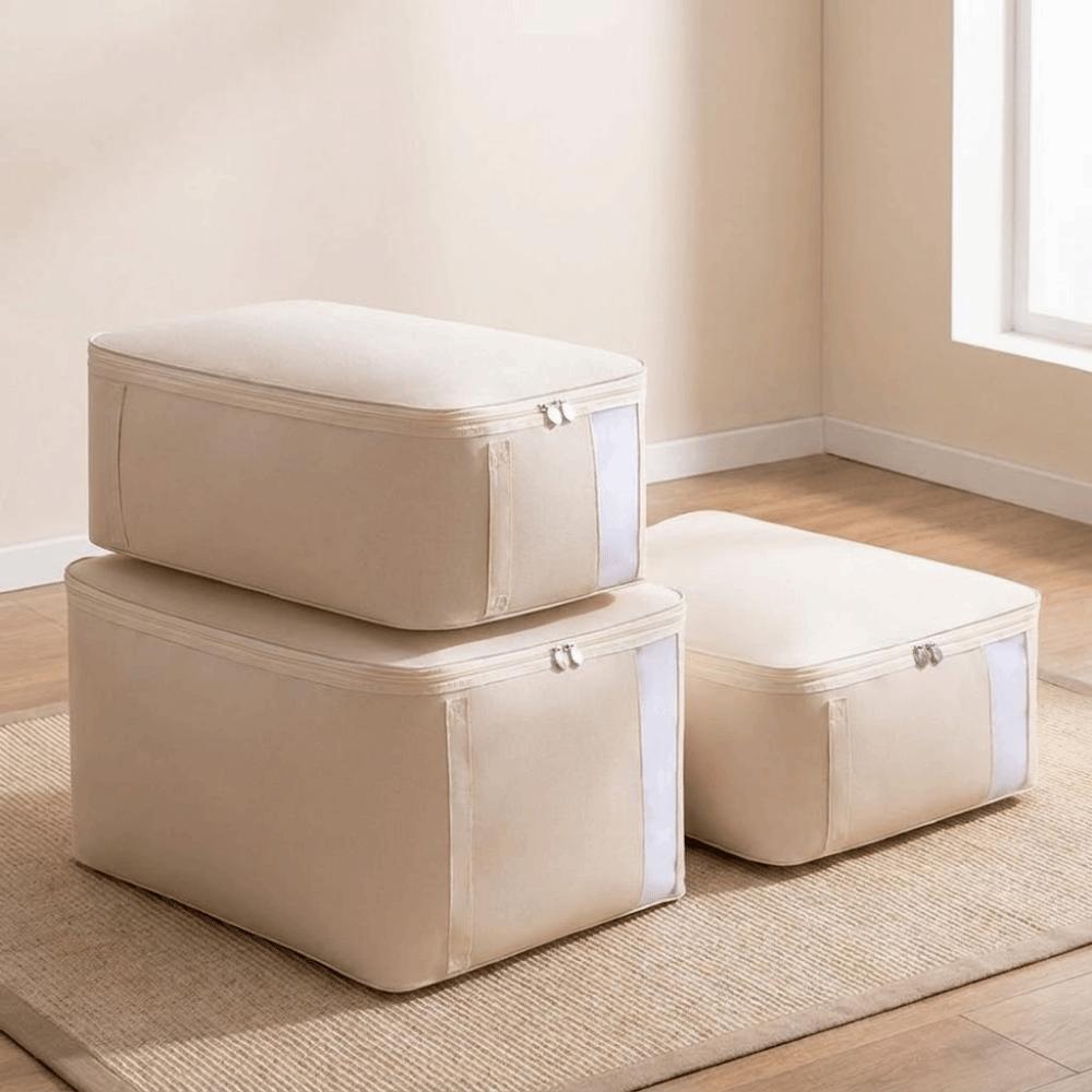 Oxford Cloth Cotton Quilt Storage Bag Visible Luggage Storage Bag Clothes Moving Bag Wardrobe