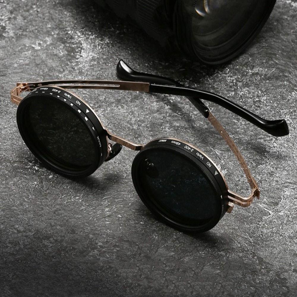 9 Level Dimming Fishing Sunglasses Round Anti-UV Glasses Clarity Polarized Sunglasses  Driving