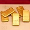 New Style Imitation Gold Bar Paperweight - Round Corner Solid Gold Brick Ornament Prop for Home Decor