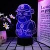 Night Light 3d Paw Patrol Toys Illusion Lamp 7 Colors Changing Desk Led Lights