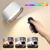 Fjernbetjent Væglampe, Berørings Natlampe, 360 Graders Rotation, Soveværelse Natbordslampe, RGB Farveskift, Dæmpbar