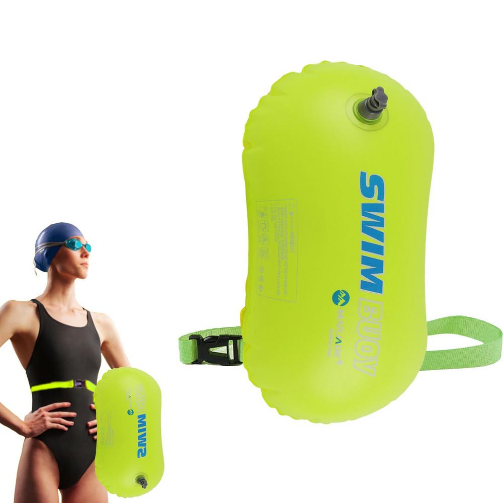 Swimming Buoy Open Water Double Airbog Safety Swim Buoy Tow Float For Open Water Swimmers & Triathletes Training Equipment