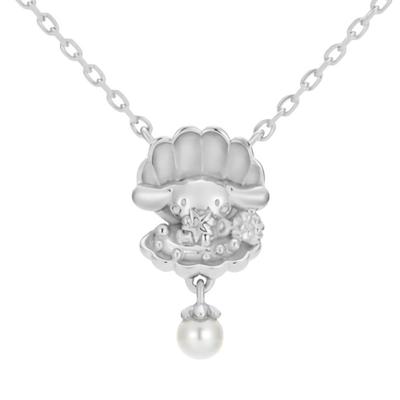 Sanrio Cinnamoroll Goods Necklace Cinnamoroll Necklace Silver Pearl Seashell Accessories Present [U-Treasure] Women's NSaCN-101-SV