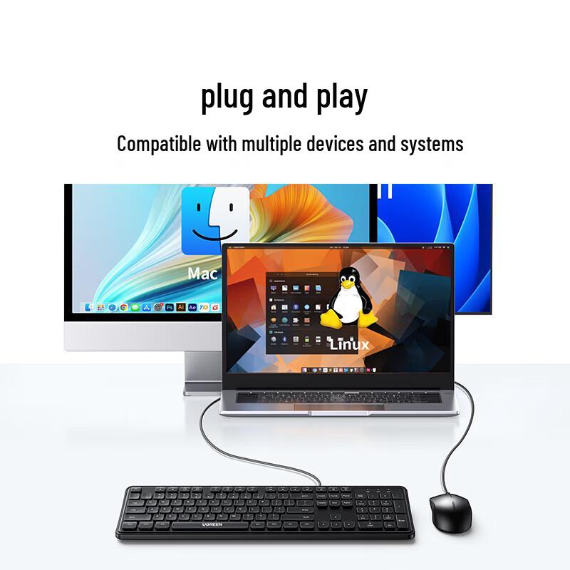 UGREEN Wired Keyboard and Mouse Combo