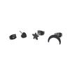 3PCS/Set Damen Stern Mond Herzform Ohrringe Mädchen Abendparty Abschlussball Ohrringe Punk Strass Ohrstecker