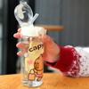 1 Piece Cartoon Capibala Cup With Straws Leakproof Water Bottle 400/750Ml Kids Water Sippy Cup Children'S Plastic Water Cup